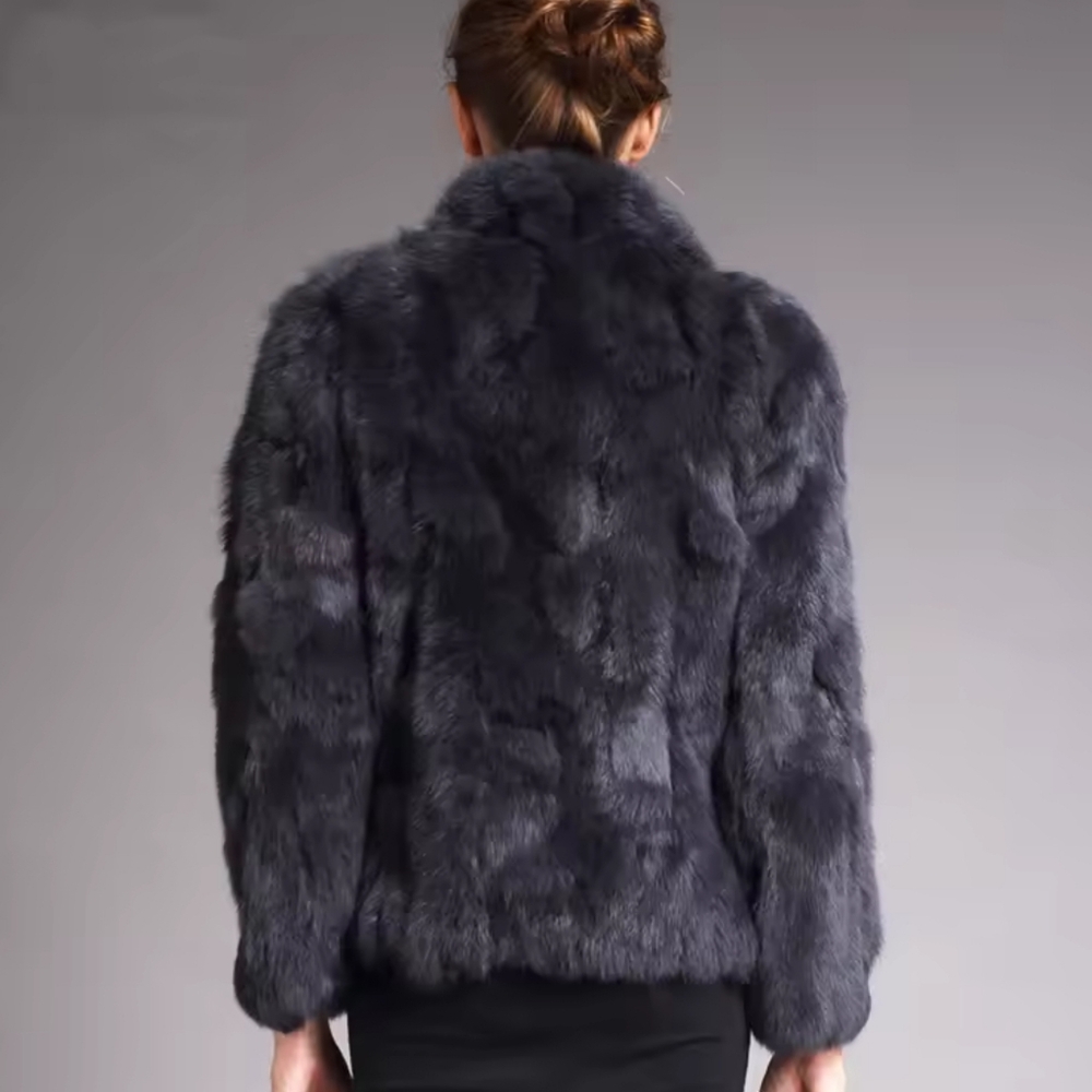 Natural Rabbit Fur Coat Women Winter Jacket Real - Picture 9 of 16